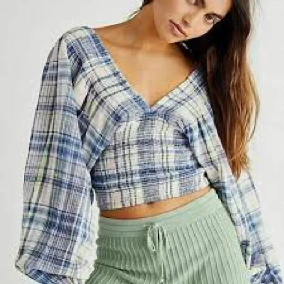 Free People | Multicolor Plaid Marlena | Sz L - Picture 4 of 13